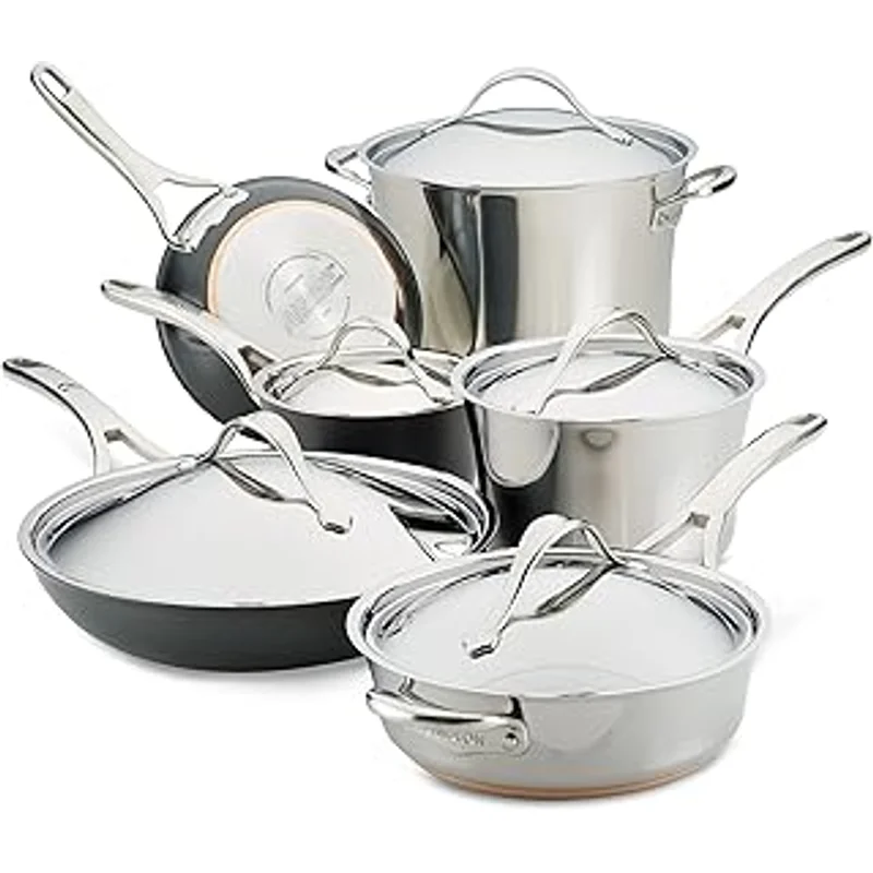 Nouvelle Copper Stainless Steel 10-Piece Set