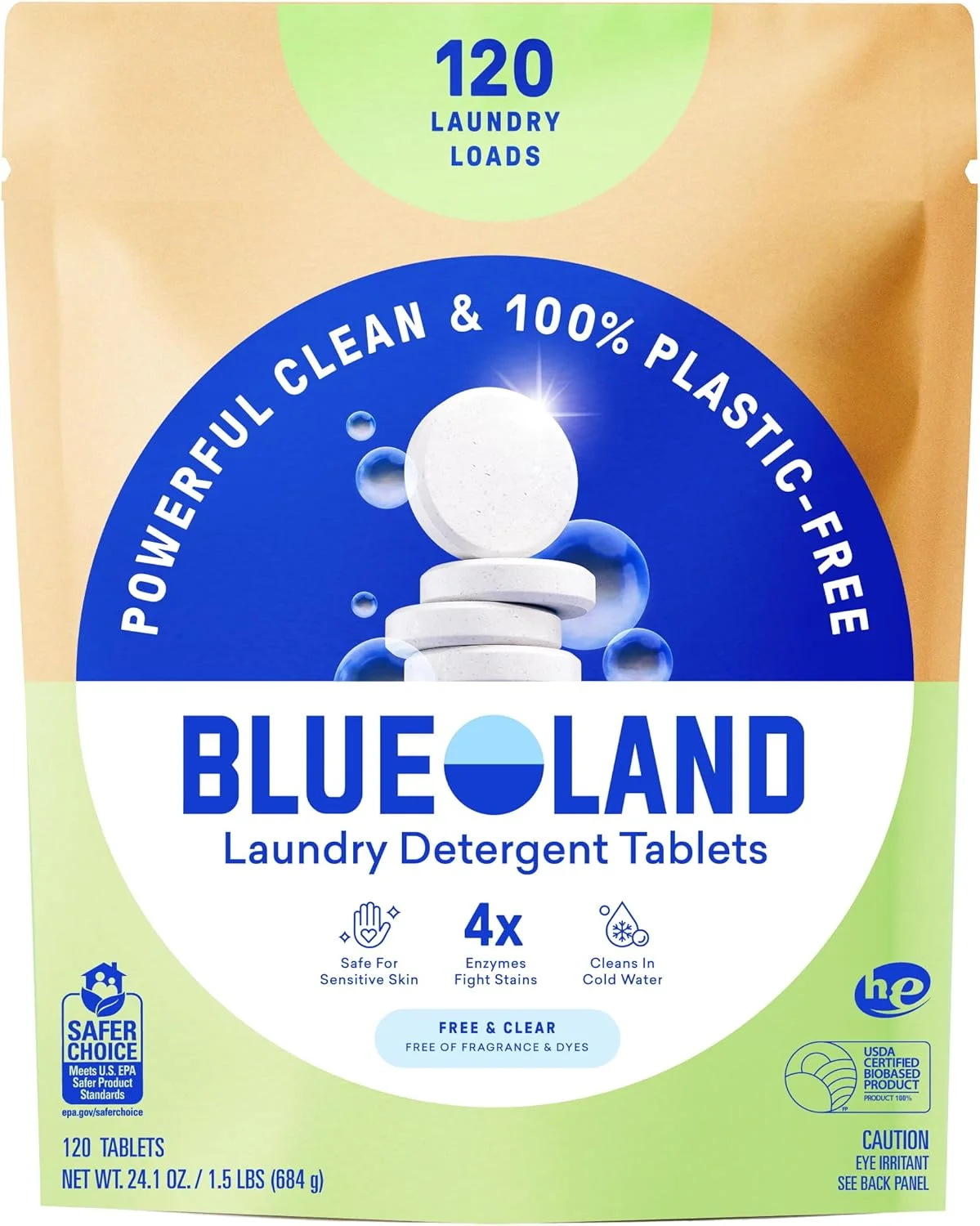 Blueland Laundry Detergent Tablet Unscented (40 loads)