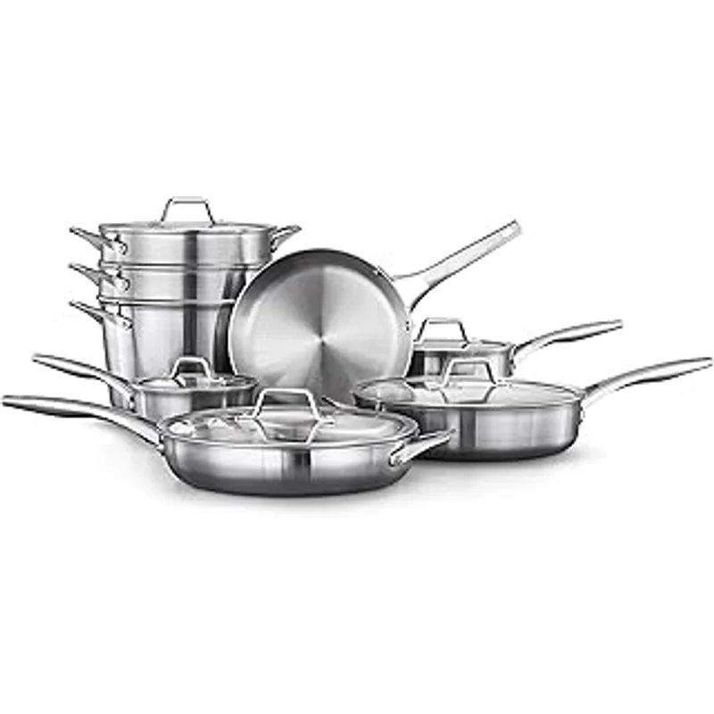 Contemporary Stainless 13-Piece Set