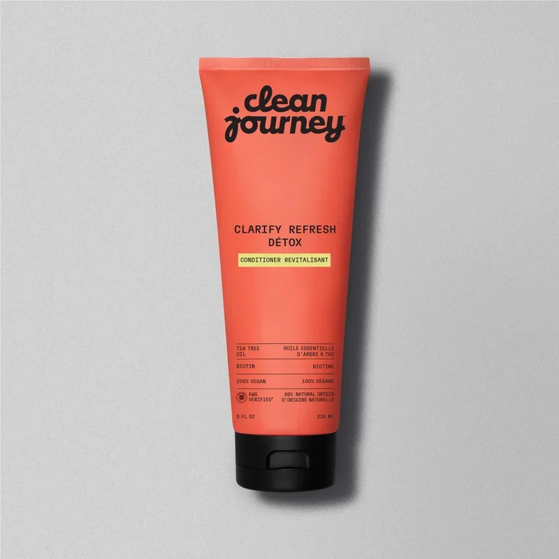 cleanjourney Clarify Refresh Detox Hair Conditioner (EWG Verified, Tea Tree + Biotin, 8 fl oz)