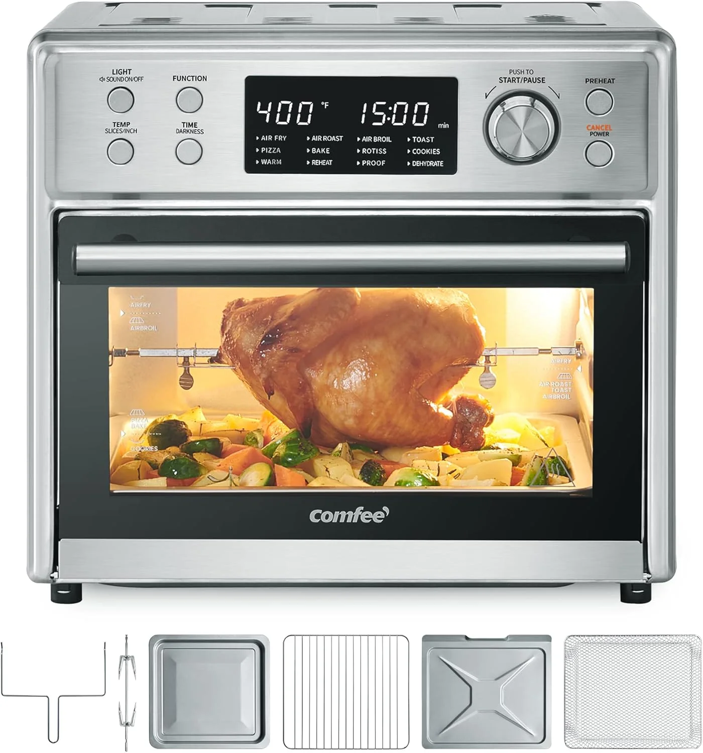 COMFEE 12-in-1 Air Fryer Toaster Oven Combo