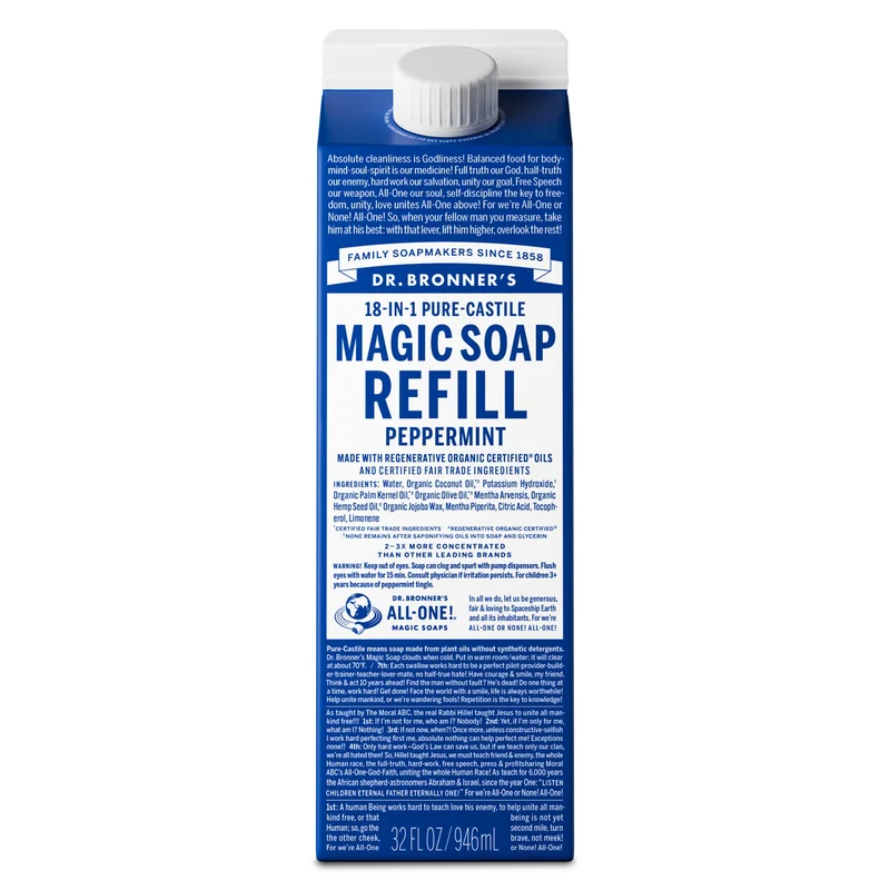 Dr Bronners Castille Soap Refill