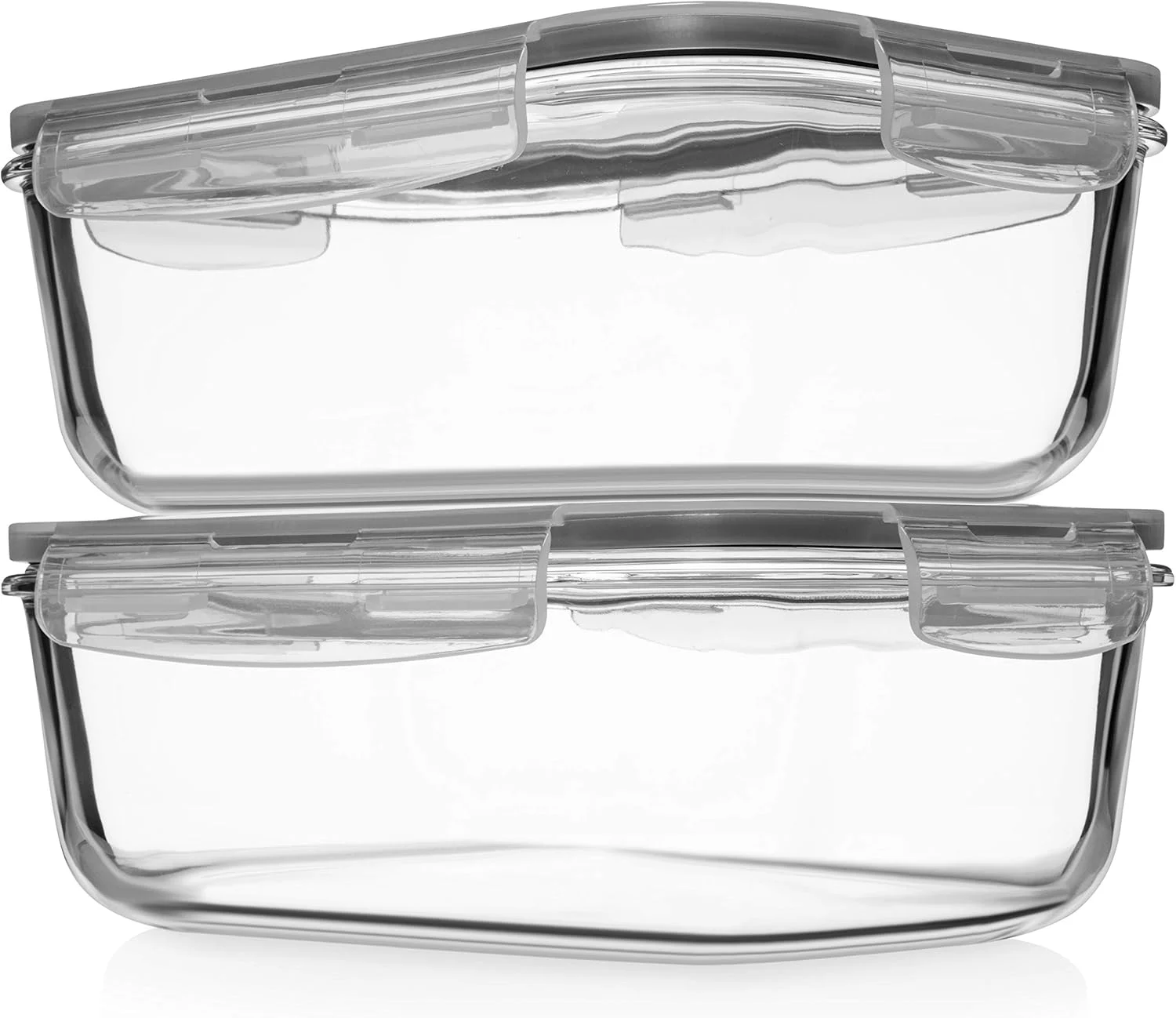 Glasslock Premium 8-Cup/63oz Glass Food Storage Containers (2-Pack)