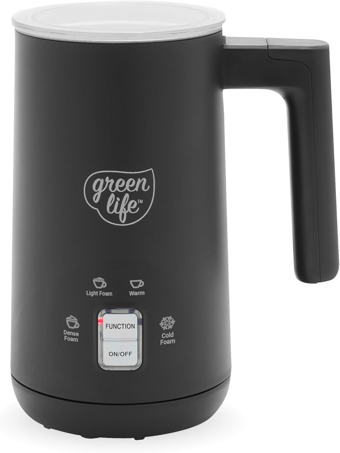 GreenLife Ceramic Electric Milk Frother 4-in-1 Cordless