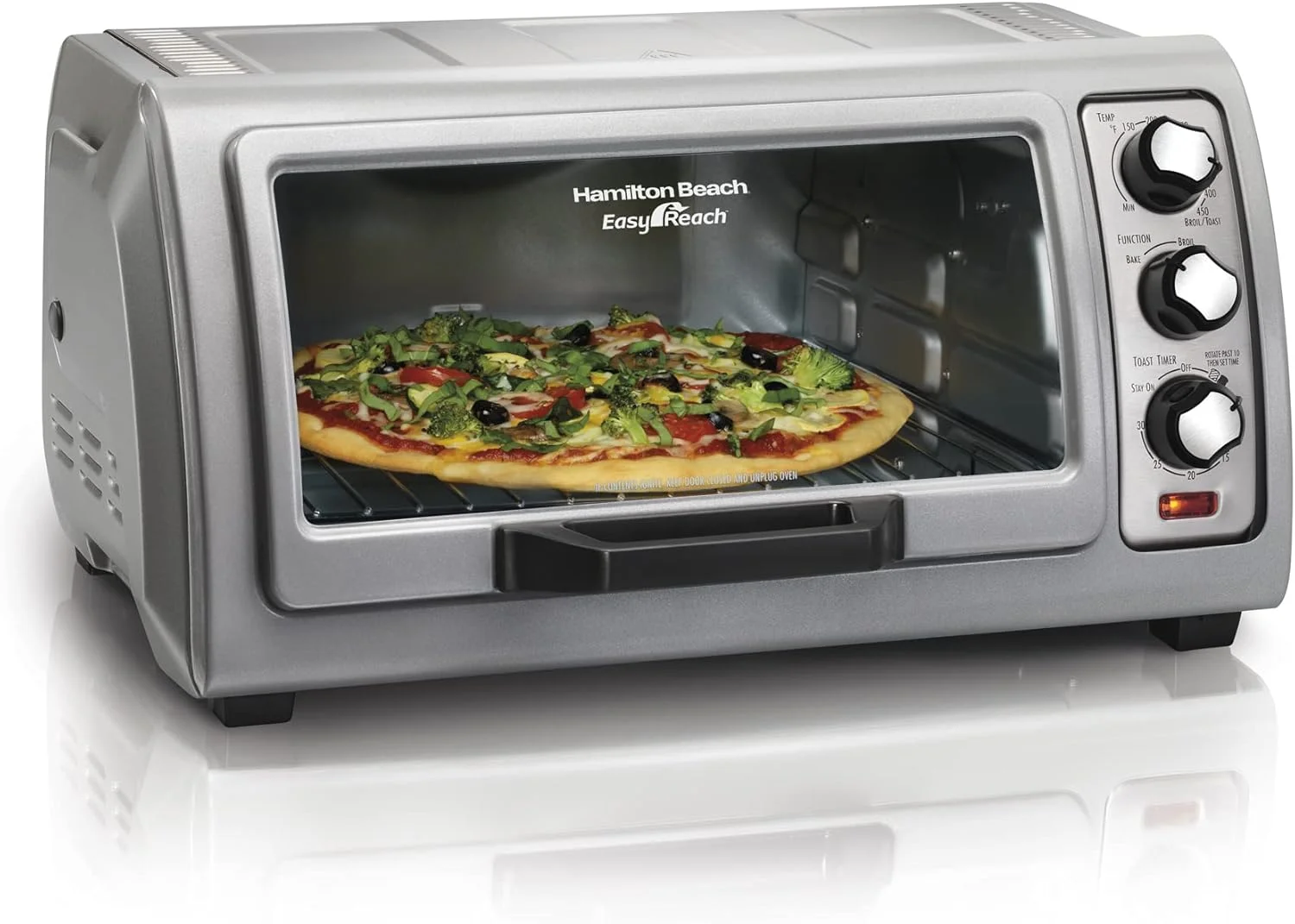 Hamilton Beach Easy Reach Toaster Oven with Roll-Top Door