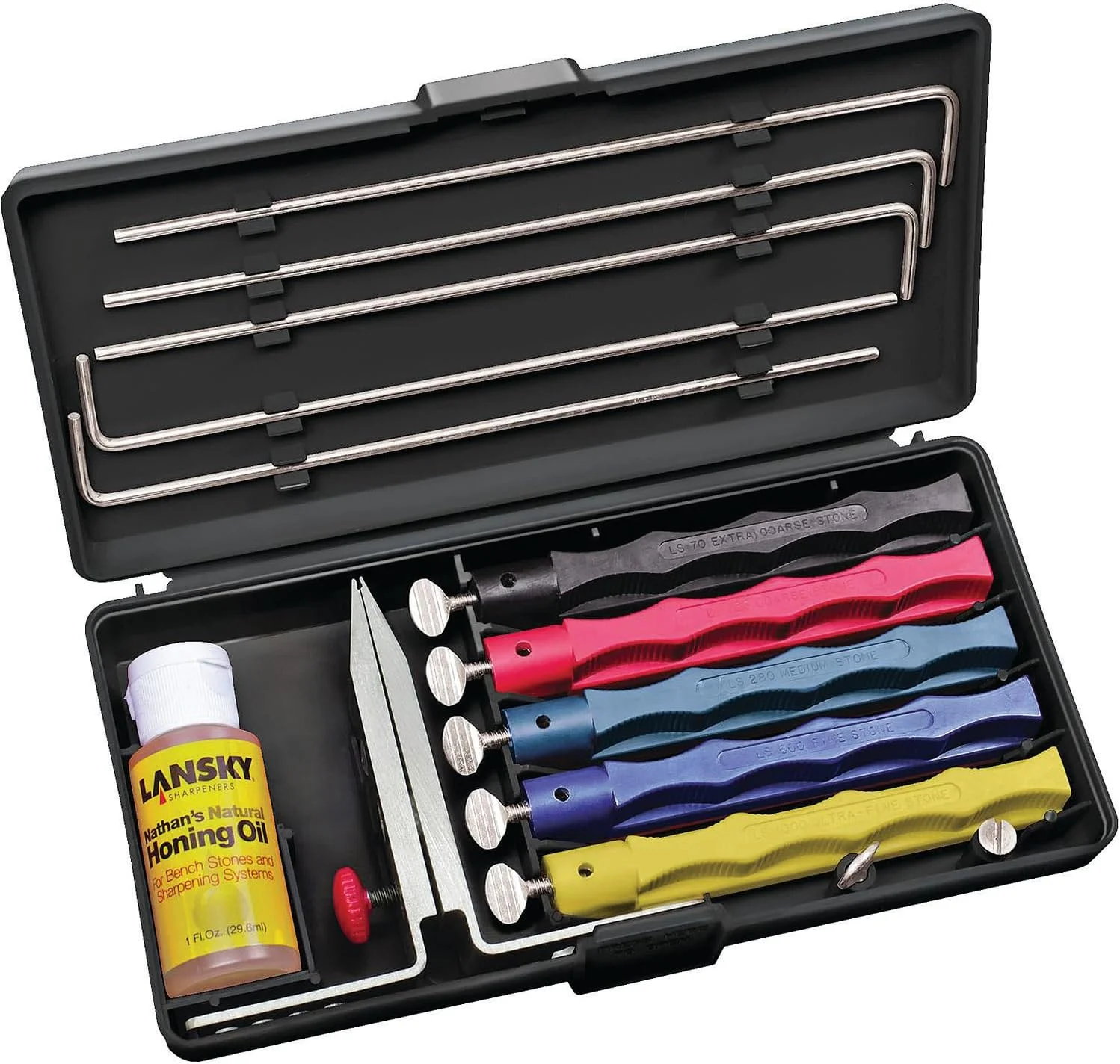 Lansky Deluxe 5-Stone Controlled-Angle Sharpening System (LKCLX)