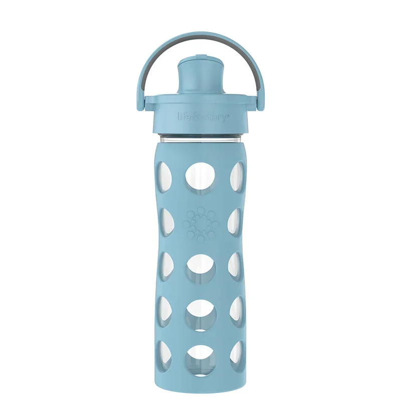 Lifefactory 16oz Glass Water Bottle with Active Flip Cap