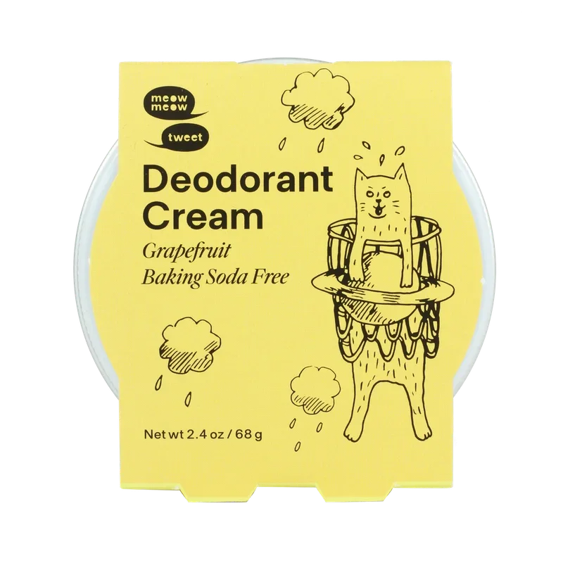 Meow Meow Tweet Baking Soda Free Deodorant Cream Grapefruit