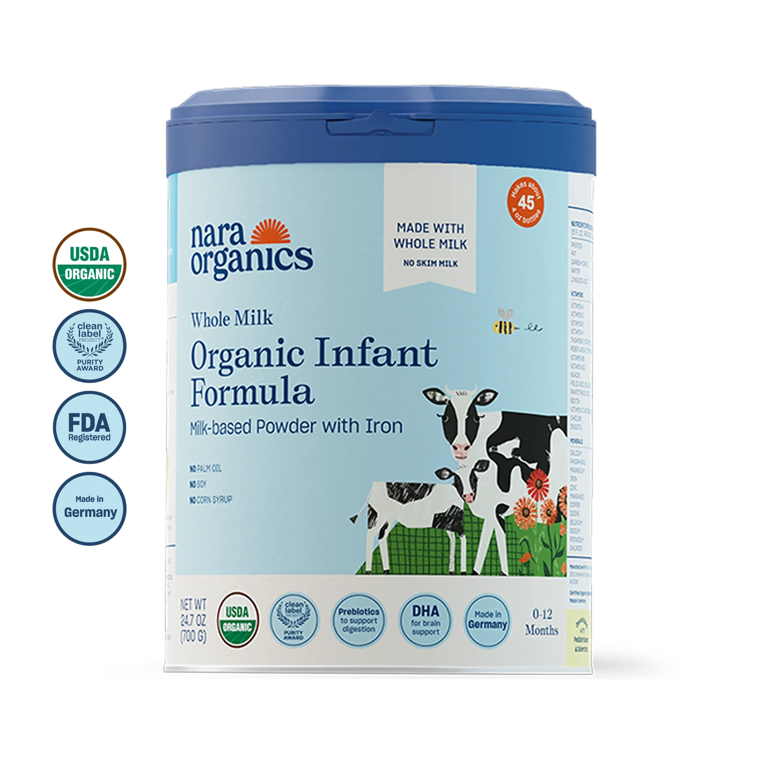 Nara Organics Organic Whole Milk Infant Formula