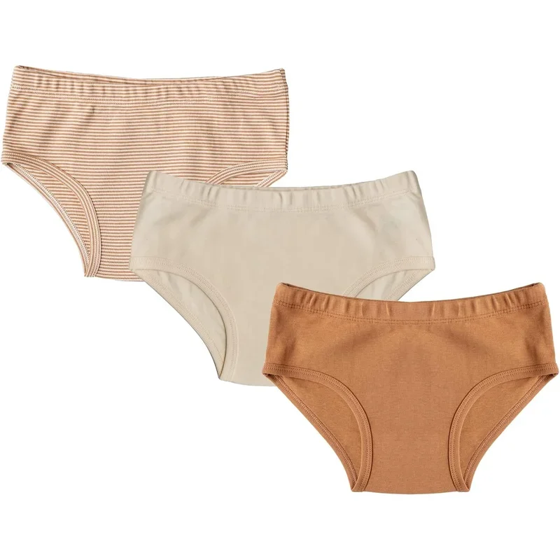 Girls 100% Organic Cotton Briefs 3-Pack