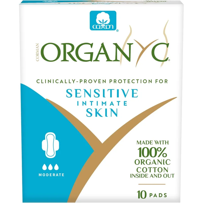 Organyc Organic Cotton Pads, Moderate Flow