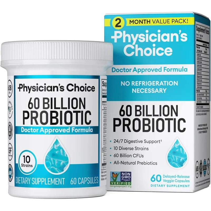 Physician's Choice Probiotics 60 Billion CFU, 10 Strains + Organic Prebiotics