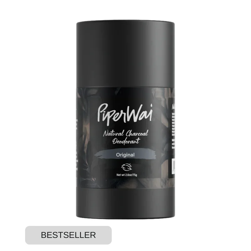 PiperWai Natural Deodorant Stick with Activated Charcoal