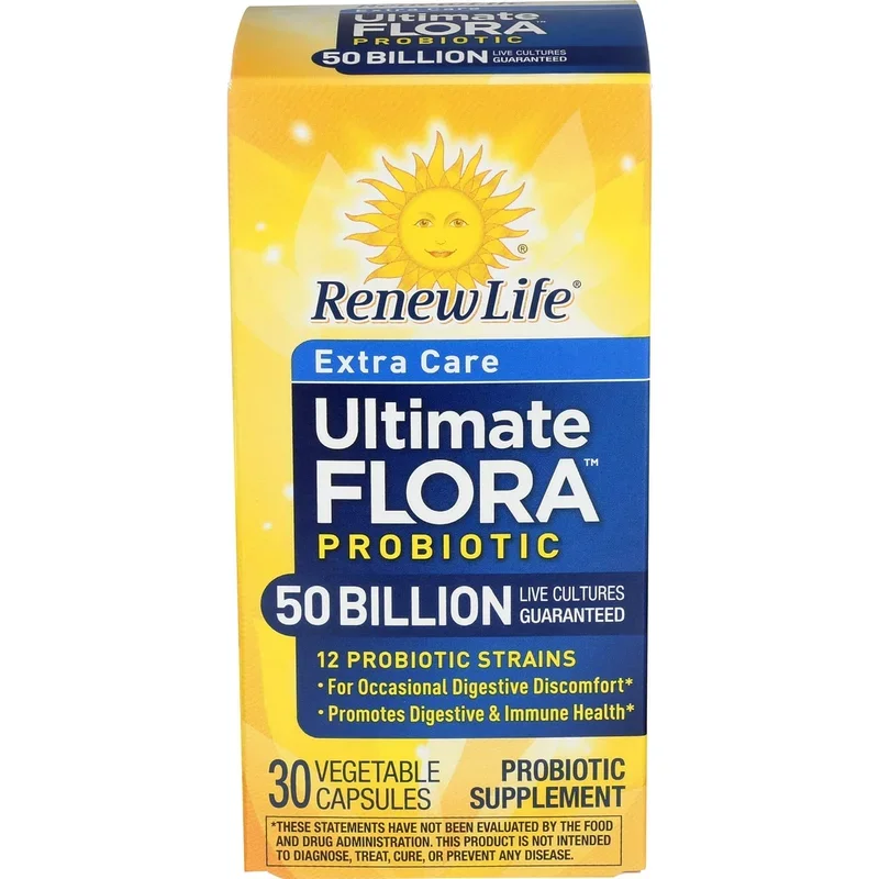 Renew Life Extra Care Digestive Probiotic, 50 Billion CFU Guaranteed