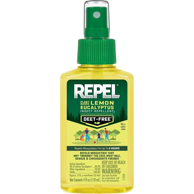 Repel Plant-Based Lemon Eucalyptus Insect Repellent, 30% OLE (4oz Pump Spray)