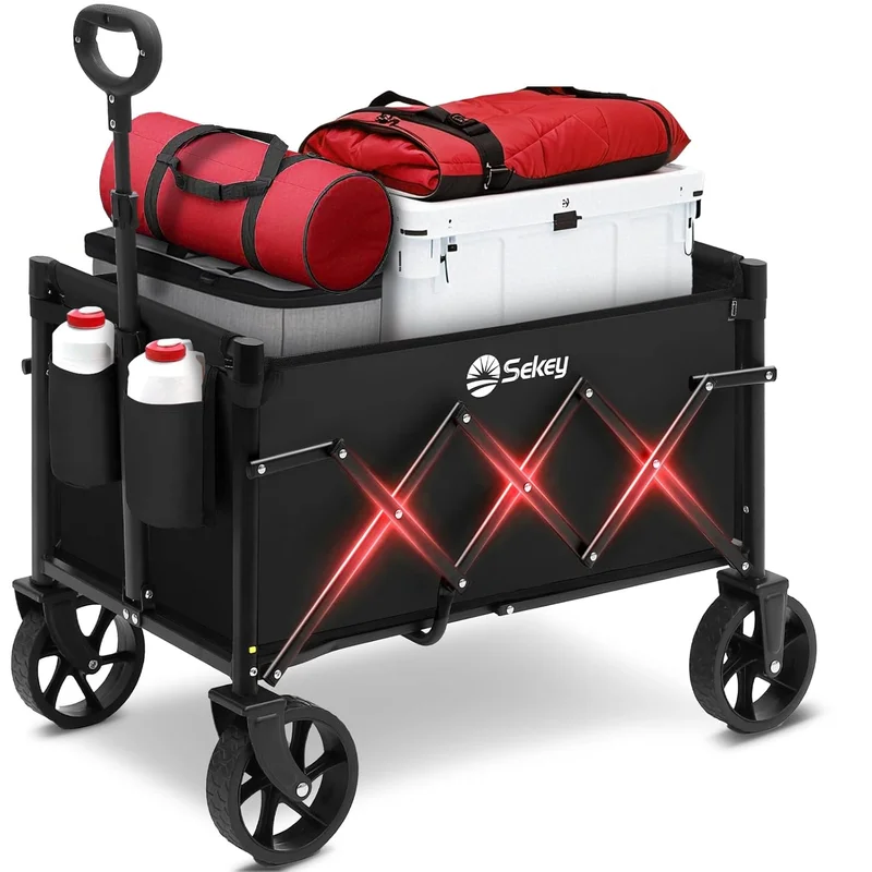 Sekey 220L Wagon Cart Foldable with All-Terrain Beach Wheels