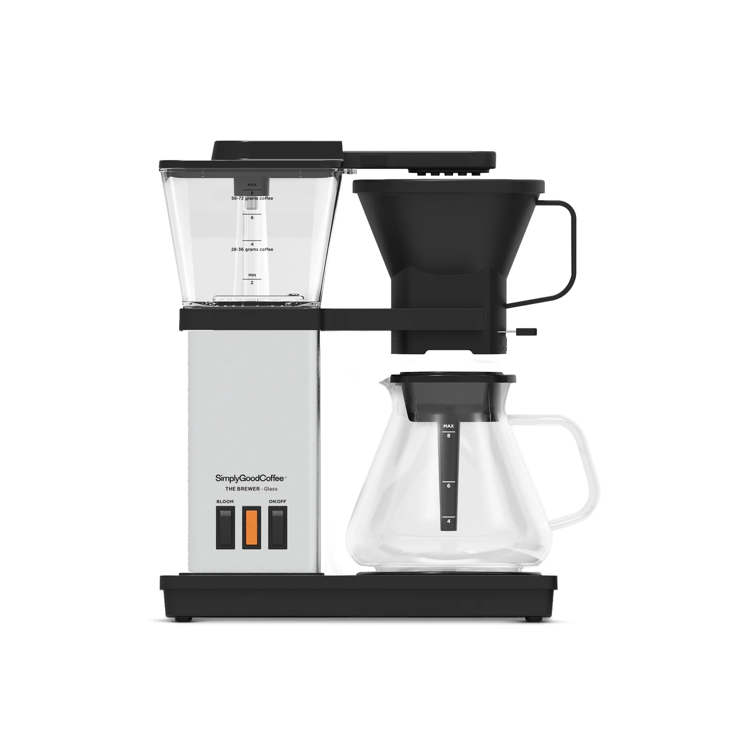 SimplyGoodCoffee Coffee Maker (Glass Carafe) - 8 Cup Automatic Drip
