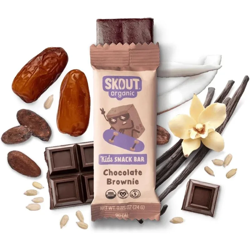 Skout Organic Kids Snack Bar, Chocolate Brownie